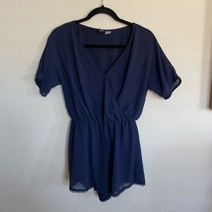 H&M Navy short sleeve jumper
